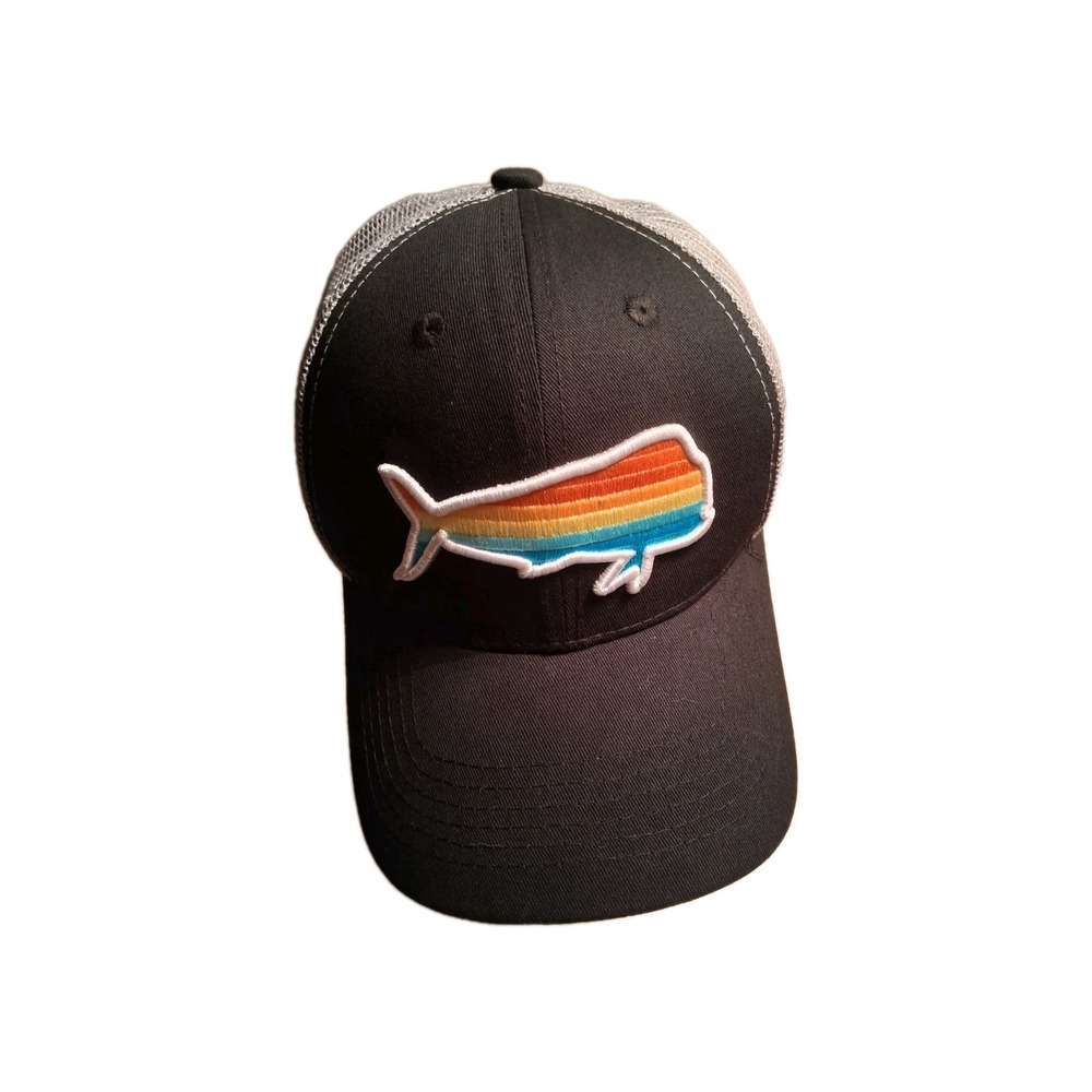 Mahi Mahi Fish Men's Hat One Size Fits All Colorful Embroidery Black Adjustable - Picture 1 of 8